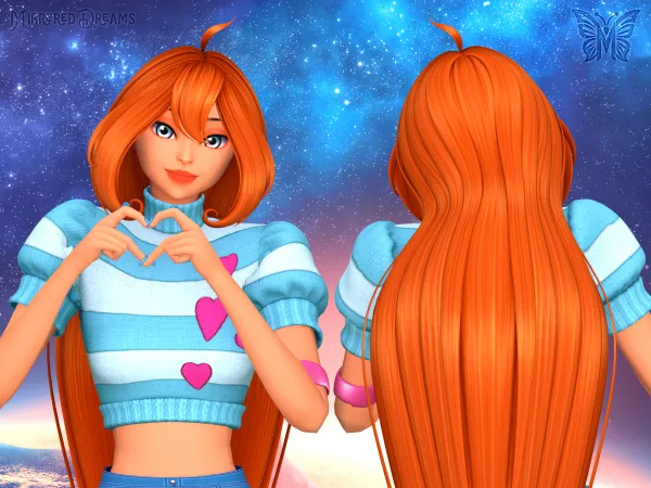 Maxis Match Bloom Winx Hair - The Sims 4 Custom Content