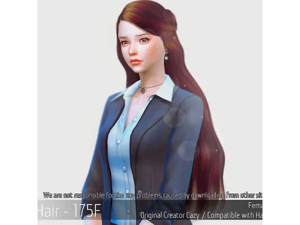 Alpha Korean Hairstyle 175F by Maysims - The Sims 4 Custom Content