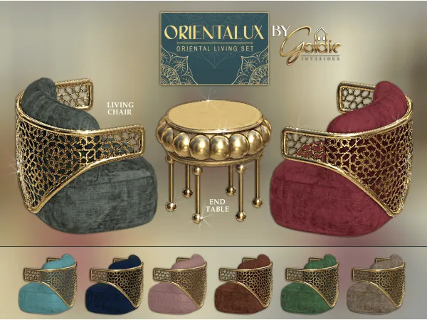 Alpha Oriental living set - The Sims 4 Custom Content