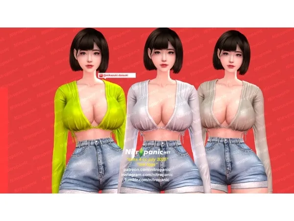 Alpha Nitropanic_Inn Tops - The Sims 4 Custom Content