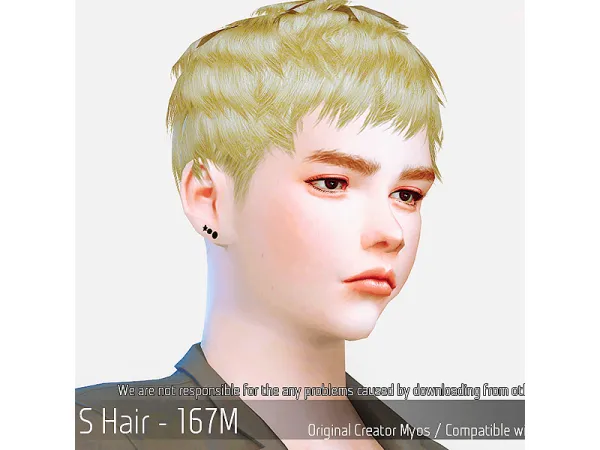 Alpha Korean Hairstyle 167M by Maysims - The Sims 4 Custom Content