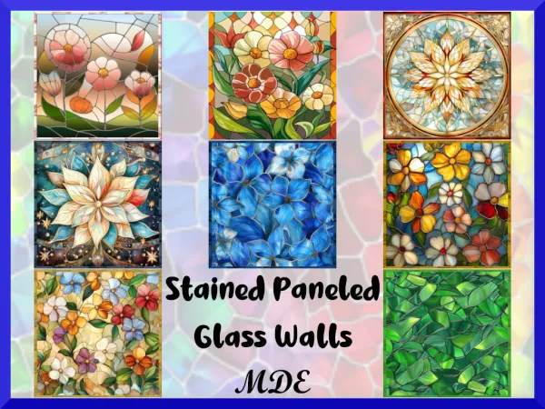 Maxis Match Stained Paneled Glass Walls by MDEMDE - The Sims 4 Custom Content