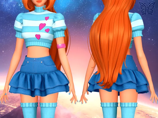 Maxis Match Bloom Winx Outfit - The Sims 4 Custom Content