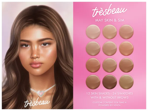 Alpha Tres Beau May Sim Skin (Gift) - The Sims 4 Custom Content