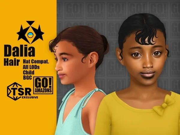Maxis Match Dalia Hair - The Sims 4 Custom Content