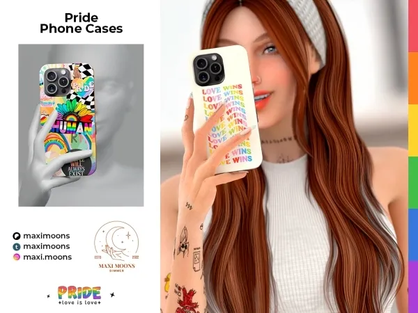 Sims 4 Mix  CC: Pride Phone Cases