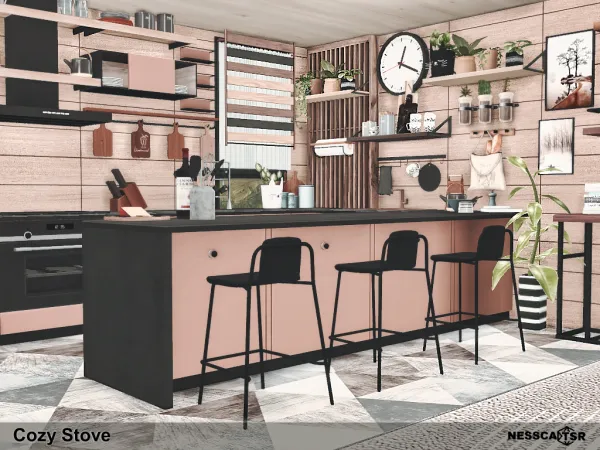 Mix Cozy Stove - The Sims 4 Custom Content