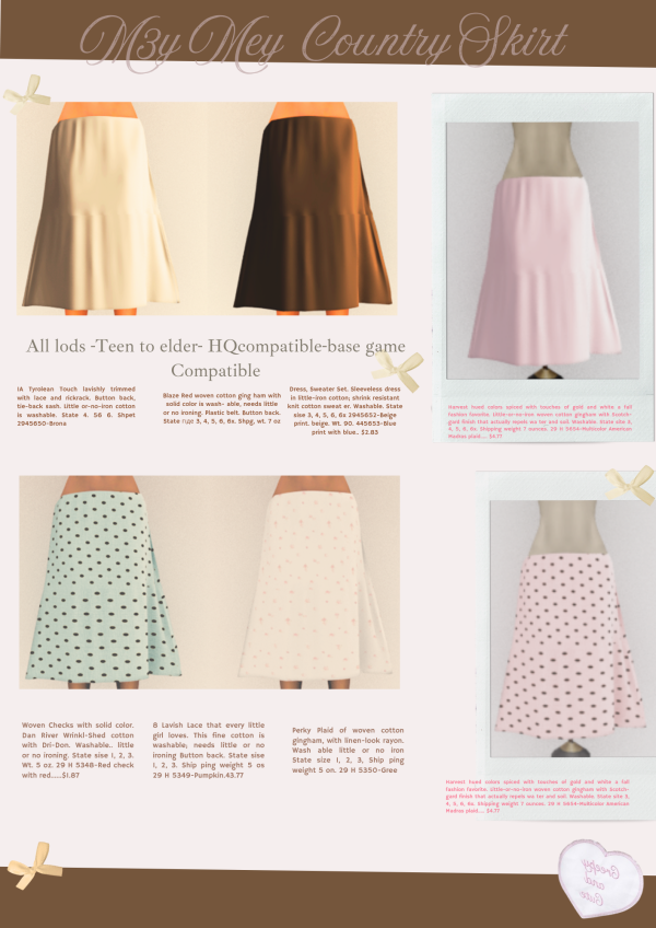 Mix M3y Mey Maria Country Skirt by meymey - The Sims 4 Custom Content