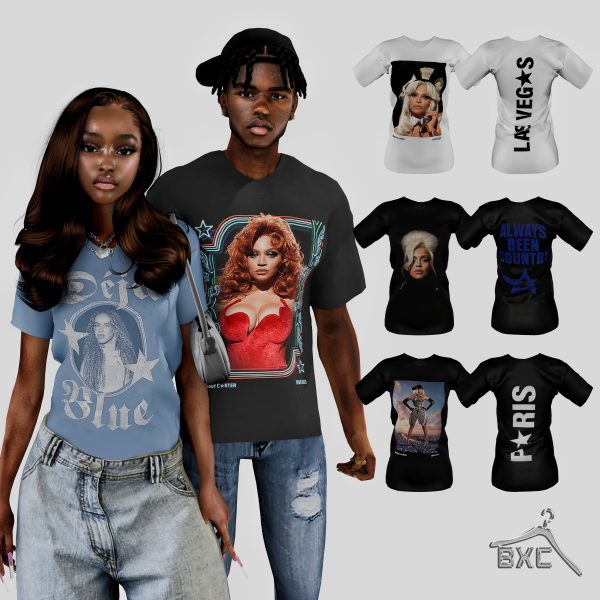 Alpha COWBOY CARTER TOUR MERCH by simsfinds - The Sims 4 Custom Content