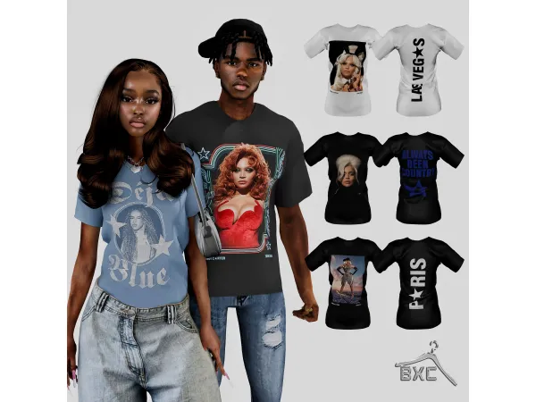 Alpha COWBOY CARTER TOUR MERCH by Baddiexsimmer - The Sims 4 Custom Content