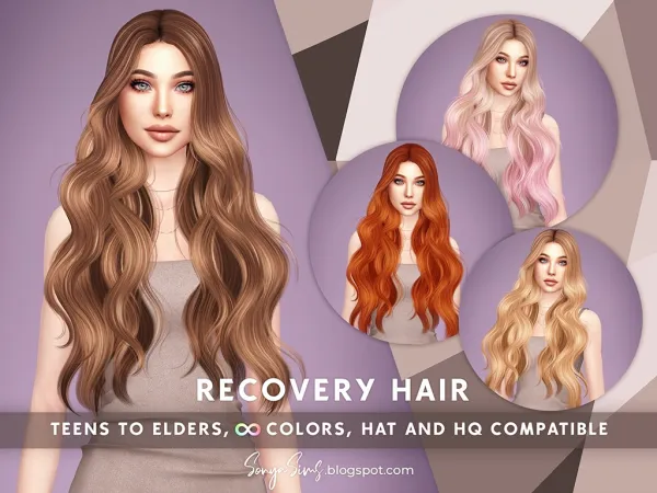 Alpha Recovery Hair - The Sims 4 Custom Content