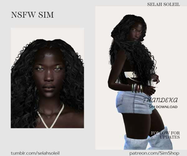 Alpha [NSFW] Thandeka Ngcobo by simsfinds - The Sims 4 Custom Content
