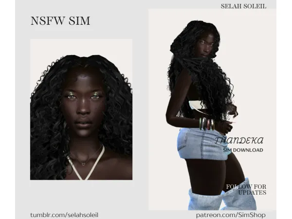 Alpha [NSFW] Thandeka Ngcobo by shop - The Sims 4 Custom Content