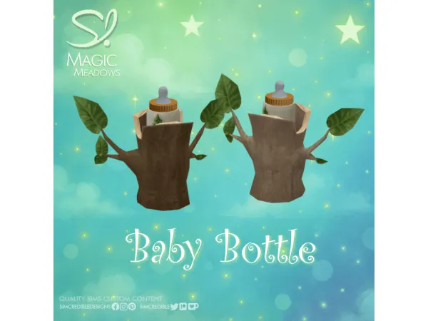 Mix Magic Meadows Baby Bottle - The Sims 4 Custom Content