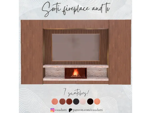 Sorti fireplace and tv