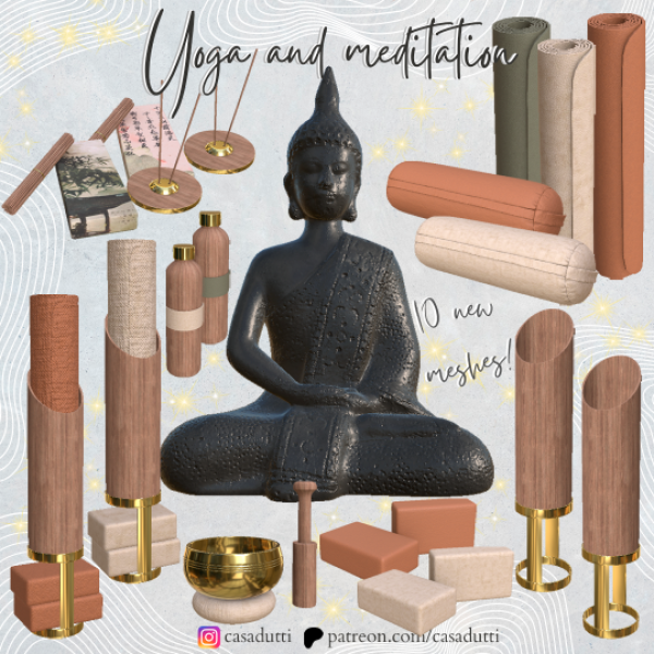 Alpha Yoga and Meditation by casadutti - The Sims 4 Custom Content