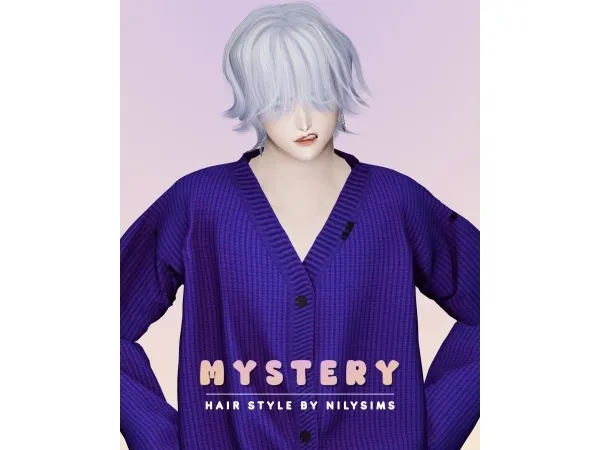 Alpha Mystery Saja Boy Hair Male Hair - The Sims 4 Custom Content