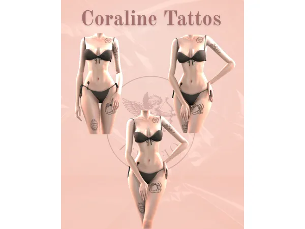 Mix Coraline Tattoos - The Sims 4 Custom Content