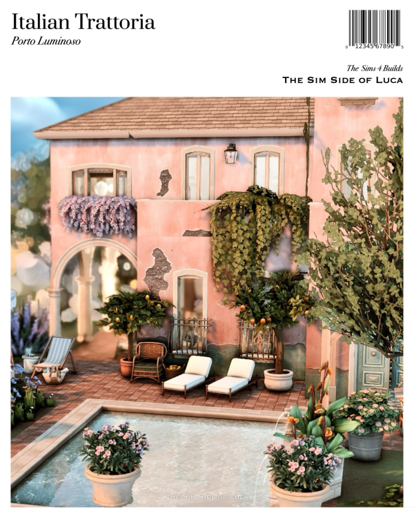 Maxis Match Italian Trattoria Tartosa by simsfinds - The Sims 4 Custom Content