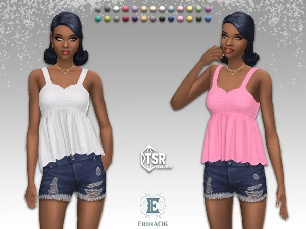 Mix ErinAOK Womens Top 072625 - The Sims 4 Custom Content
