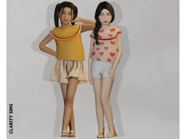 Alpha Gigi Shirt Child - The Sims 4 Custom Content