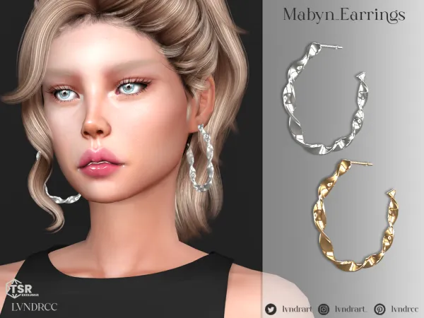 Alpha Mabyn Earrings - The Sims 4 Custom Content