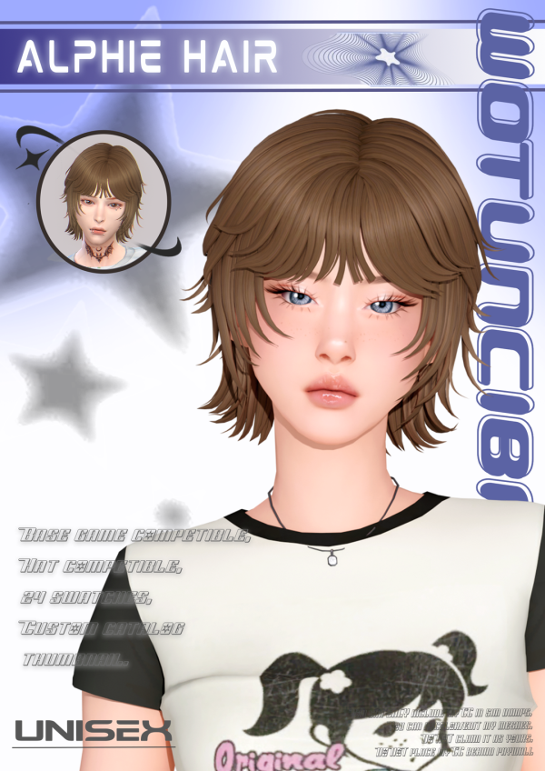 Maxis Match Alphie Hair by simsfinds - The Sims 4 Custom Content
