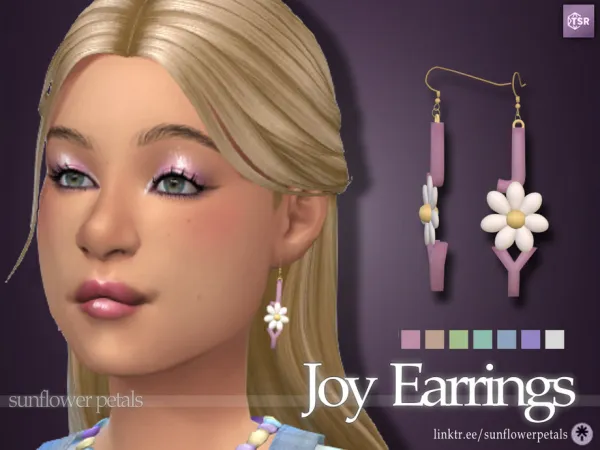 Mix Joy Earrings - The Sims 4 Custom Content