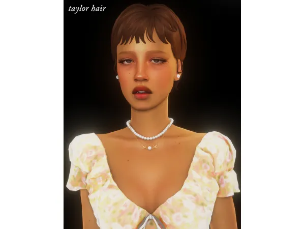Maxis Match taylor hair sullen apple 11k gift - The Sims 4 Custom Content