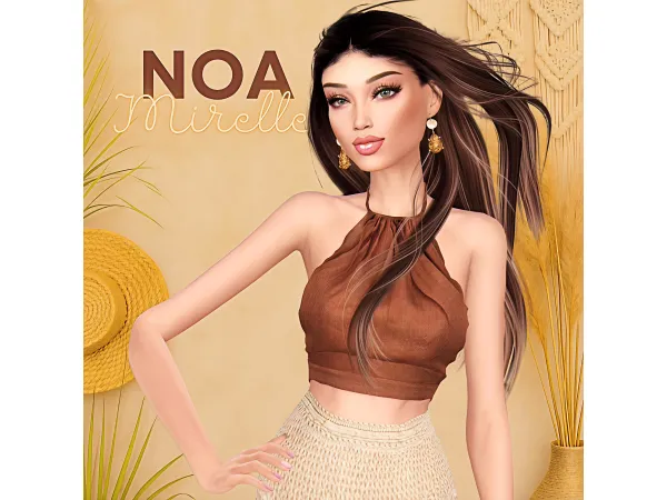 Alpha Noa Mireille Summer Boho Vibes by yolimi - The Sims 4 Custom Content