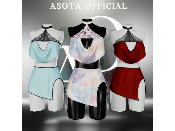 Alpha [ASOTA OFFICIAL] Navita Shortdress - The Sims 4 Custom Content