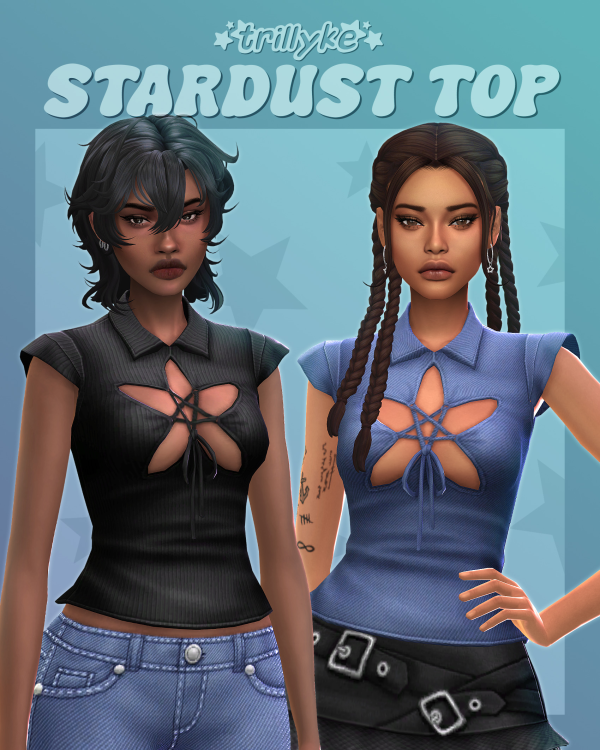 Maxis Match Stardust Top by simsfinds - The Sims 4 Custom Content