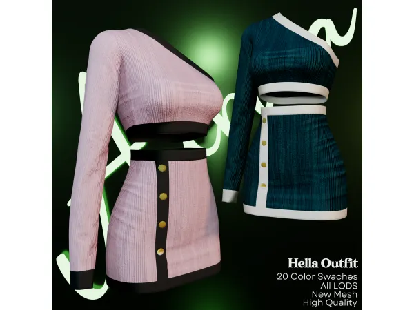 Alpha AU_Hella Outfit - The Sims 4 Custom Content