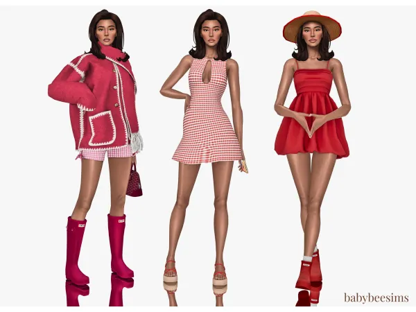Alpha Tomato Girl Lookbook by babybeesims - The Sims 4 Custom Content