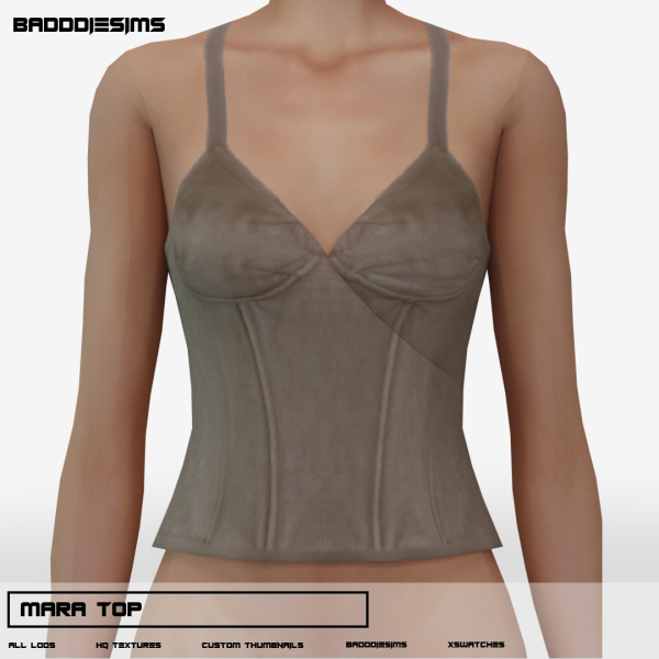 Alpha MARA TOP by simsfinds - The Sims 4 Custom Content