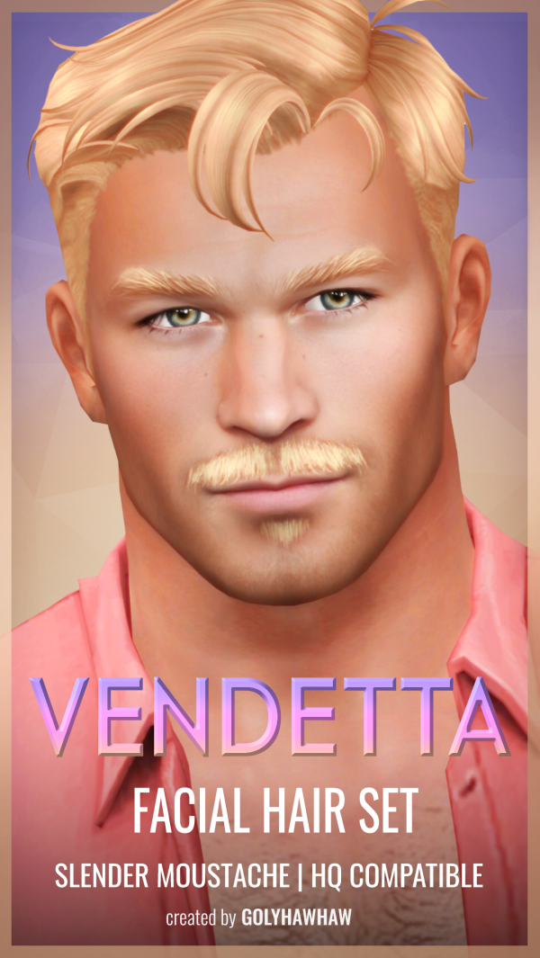 Mix Vendetta Facial Hair Set by simsfinds - The Sims 4 Custom Content