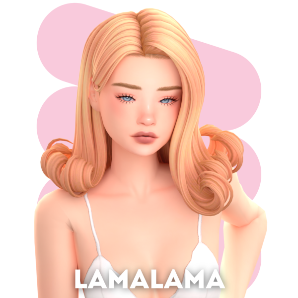 Maxis Match Hair Emma Frost by lama_lama - The Sims 4 Custom Content