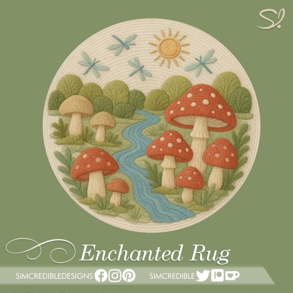 Alpha Enchanted Forest Rug by simcredible - The Sims 4 Custom Content