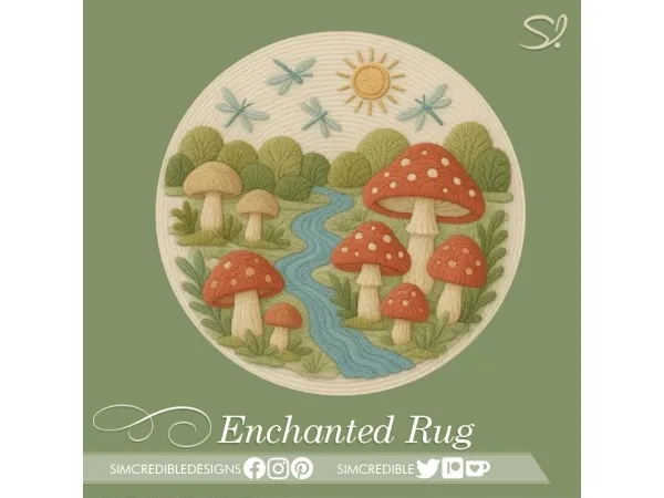 Alpha Enchanted Forest Rug - The Sims 4 Custom Content