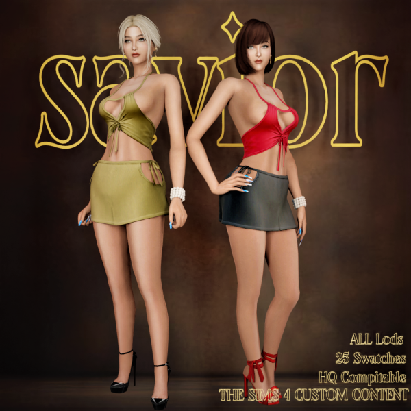 Alpha Svr_Erika Outfit by saviorts4 - The Sims 4 Custom Content