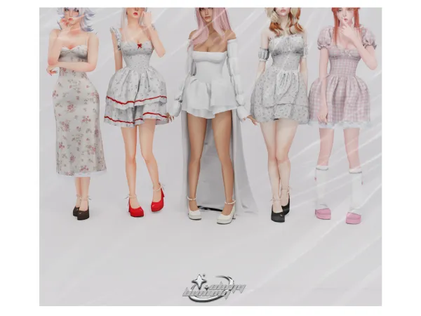 Alpha Coquette Dresses For You August Collection - The Sims 4 Custom Content