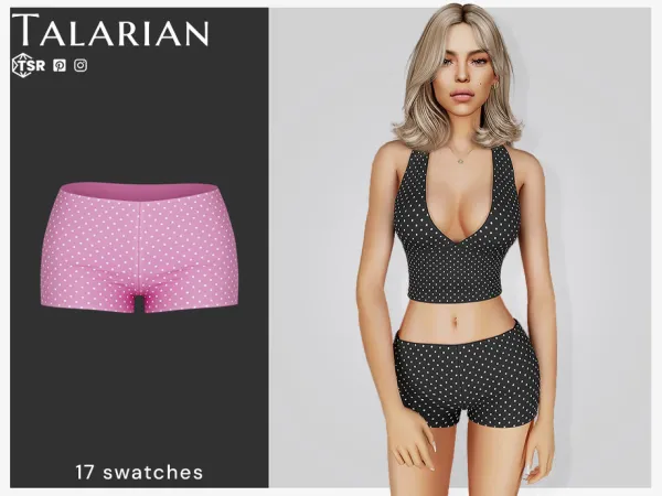 Alpha Nalani Shorts by thesimsresource - The Sims 4 Custom Content