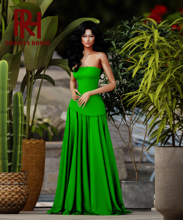 Alpha THALITA DRESS by simsfinds - The Sims 4 Custom Content