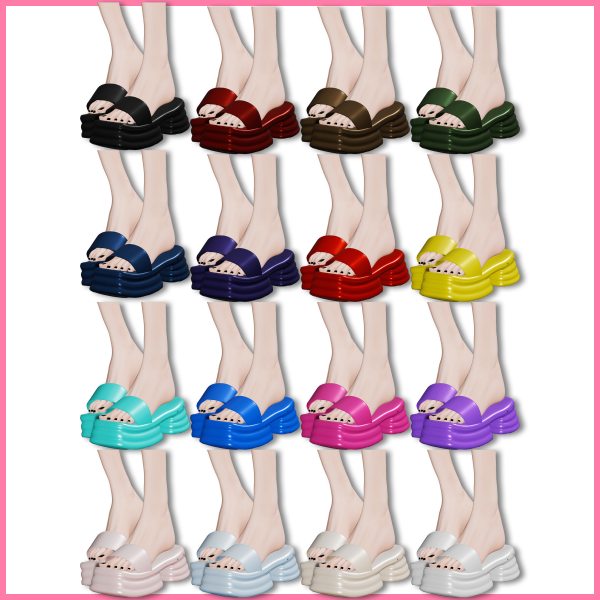 Alpha Platform slippers by simsfinds - The Sims 4 Custom Content
