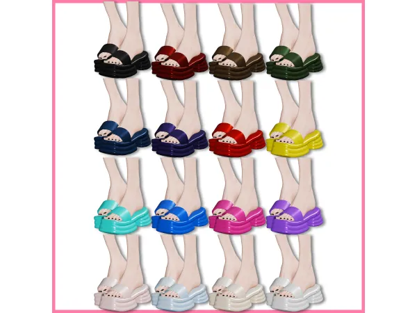 Alpha Platform slippers by KkmiSims4 - The Sims 4 Custom Content
