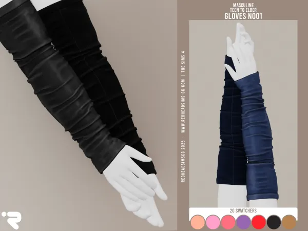 Sims 4 Alpha Luvas Masculinas CC: AM GLOVES N001