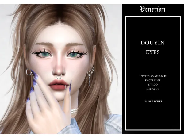 Maxis Match Douyin eyes by Venerian - The Sims 4 Custom Content