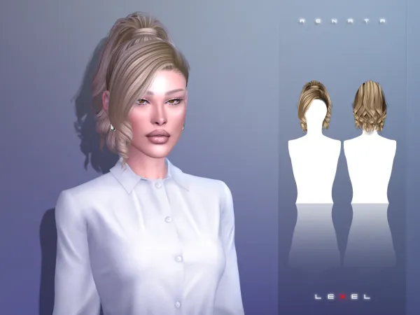 Alpha LEXEL Renata (adult hairstyle) - The Sims 4 Custom Content