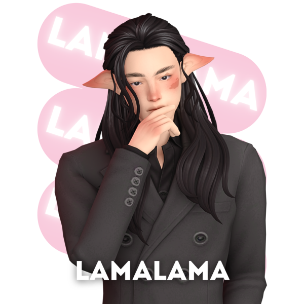 Maxis Match Hair Jaxx by lama_lama - The Sims 4 Custom Content
