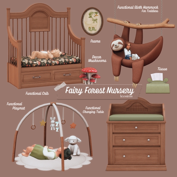Mix Fairy Forest Nursery by leosims4cc - The Sims 4 Custom Content